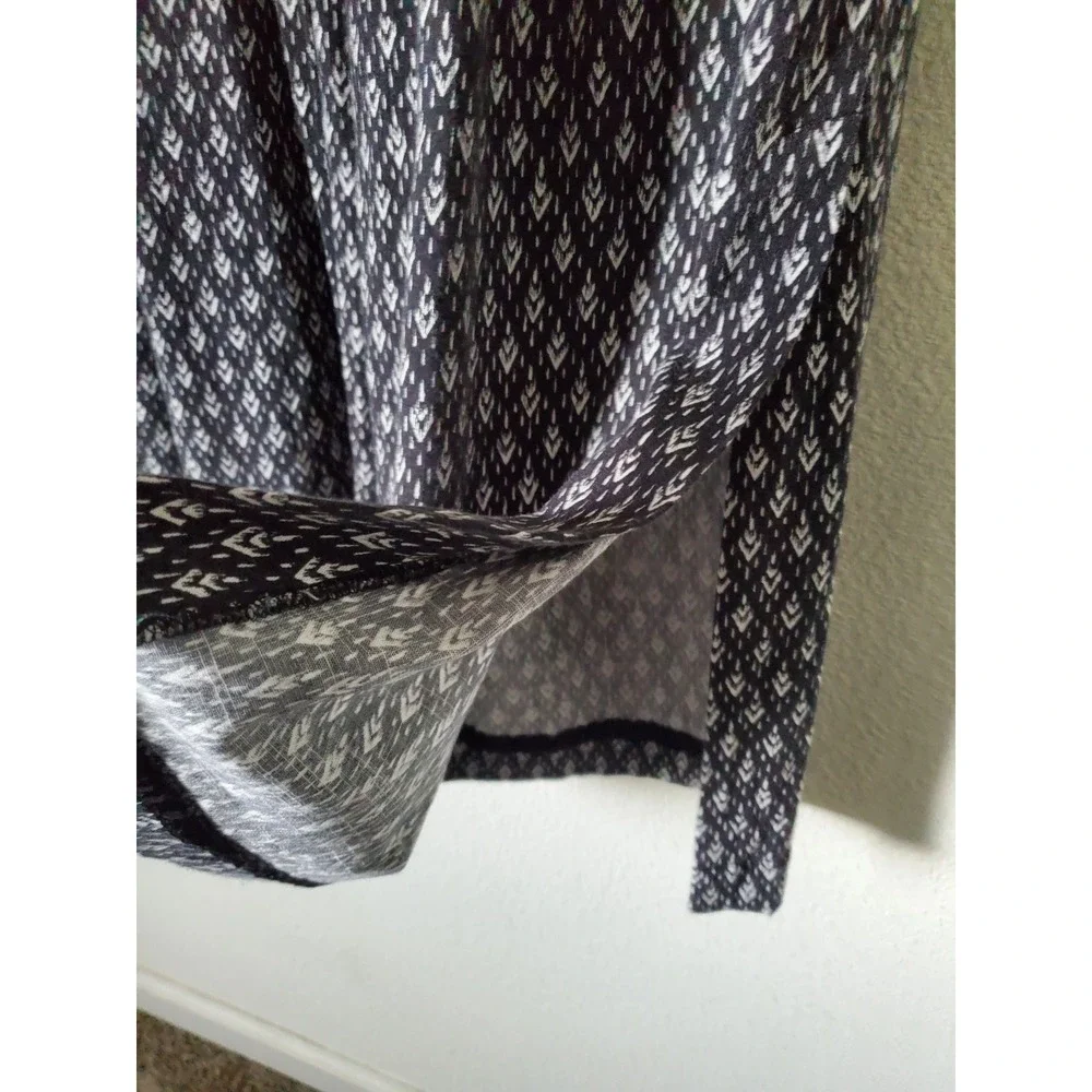 Elevenses Anthropologie Kaimana Wide Leg‎ Palazzo Pants Black White Geometric SP